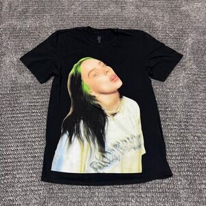 Billie Eilish T Shirt Unisex Small Black Graphic Print Short Sleeve Cotton